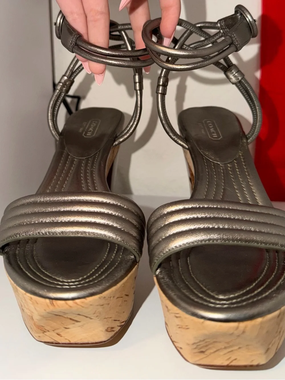 Coach platform sandals